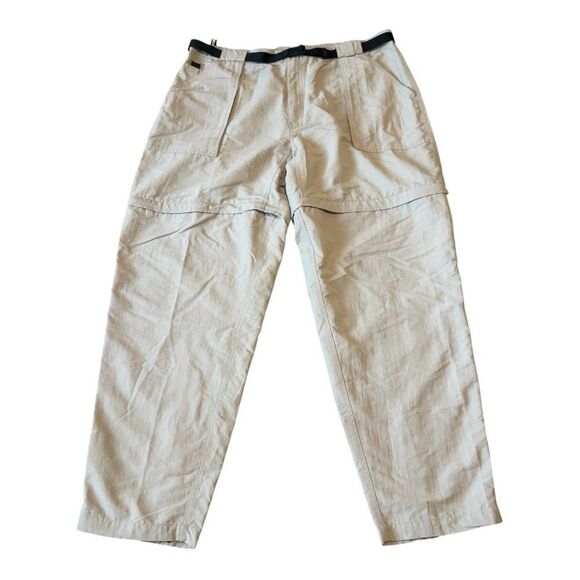 The North Face Pants Mens Beige Convertible Nylon Hiking Belted Size XXL - Picture 1 of 12